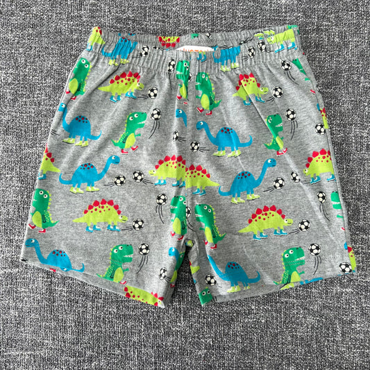 Boys 18-24 Month Grey Dinosaur Football Shorts