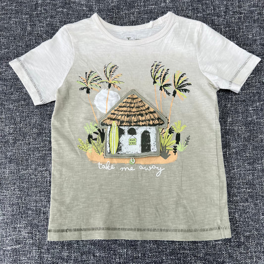 Boys 18-24 Month Beige & Green "Take Me Away" T-shirt