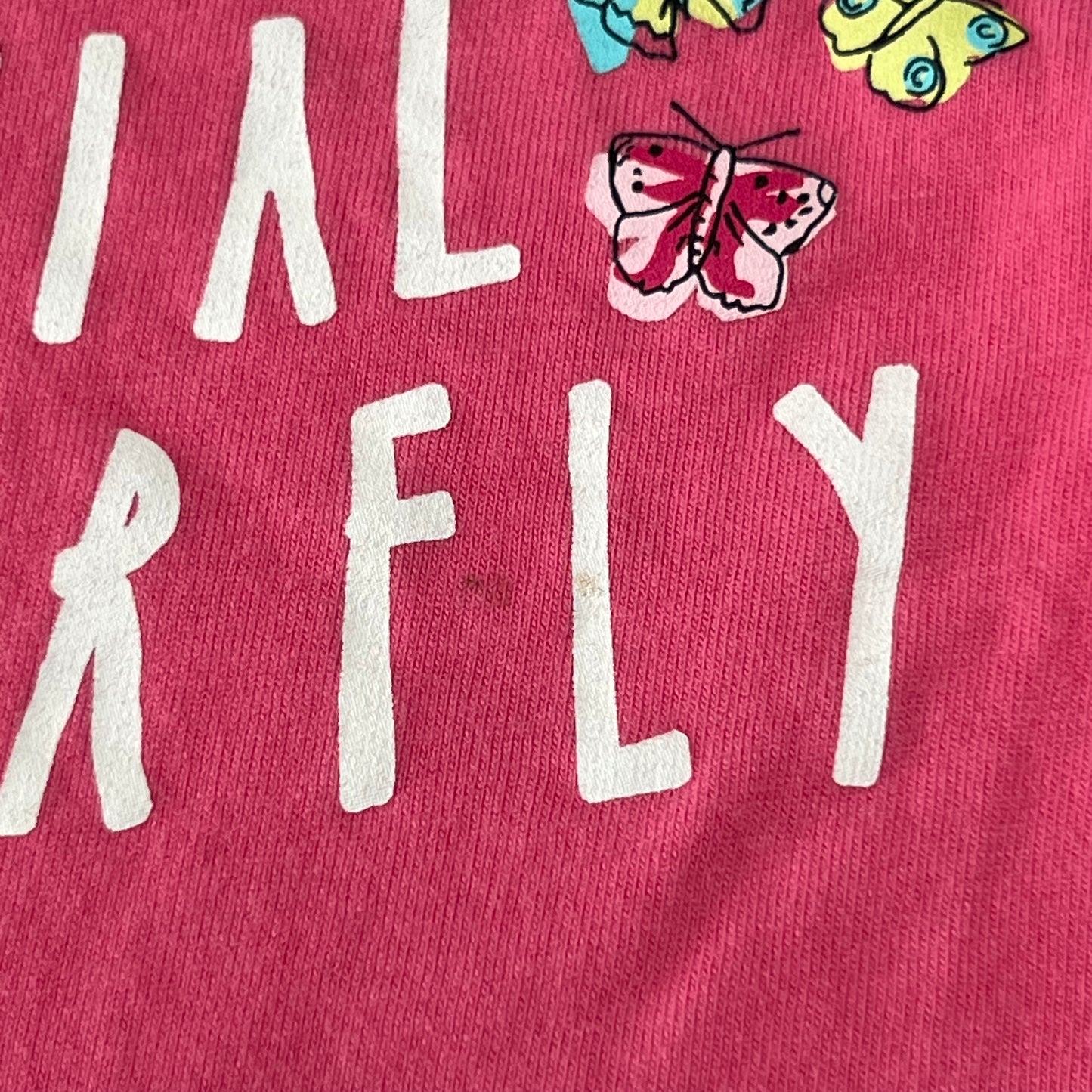 Girls 3-6 Month Pink "I Am A Social Butterfly" T-shirt (PIP)