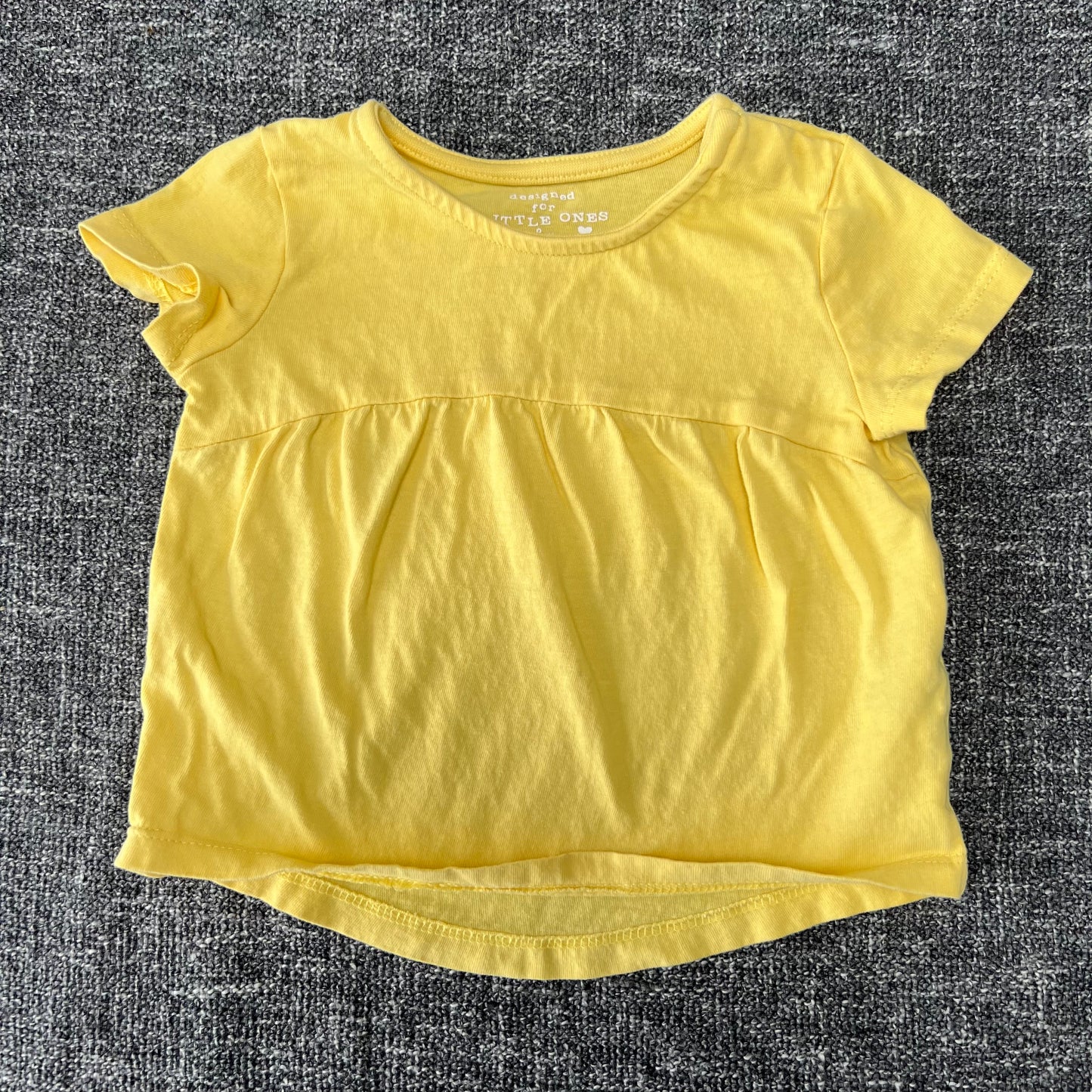 Girls 3-6 Month Plain Yellow T-shirt (PIP)