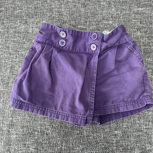 Girls 18-24 Month Plain Purple Skort