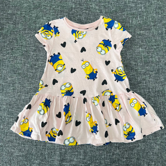 Girls 18-24 Month Pink "Minions" Summer Dress