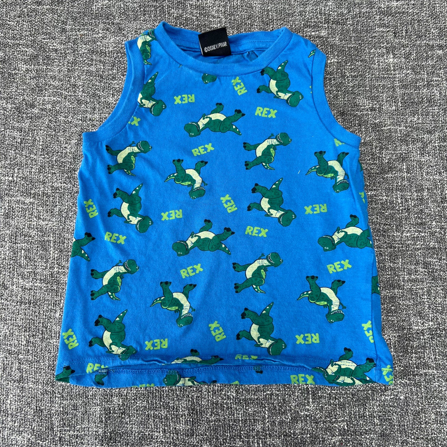 Boys 2-3 Year Blue Disney Toy Story "Rex" Vest Top T-shirt (PIP)