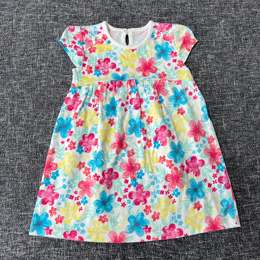 Girls 12-18 Month Multi Coloured Flower Print Summer Dress