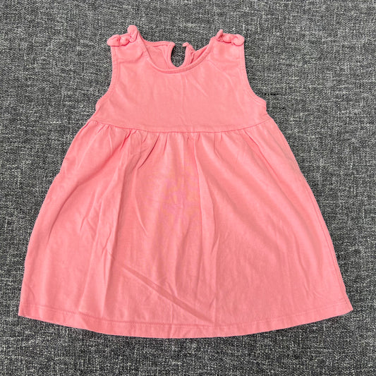 Girls 12-18 Month Plain Peach Jersey Summer Dress