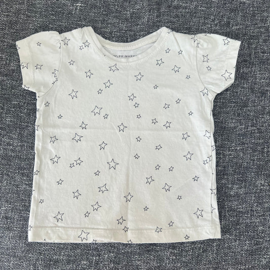 Girls 12-18 Month White T-shirt With Star Print