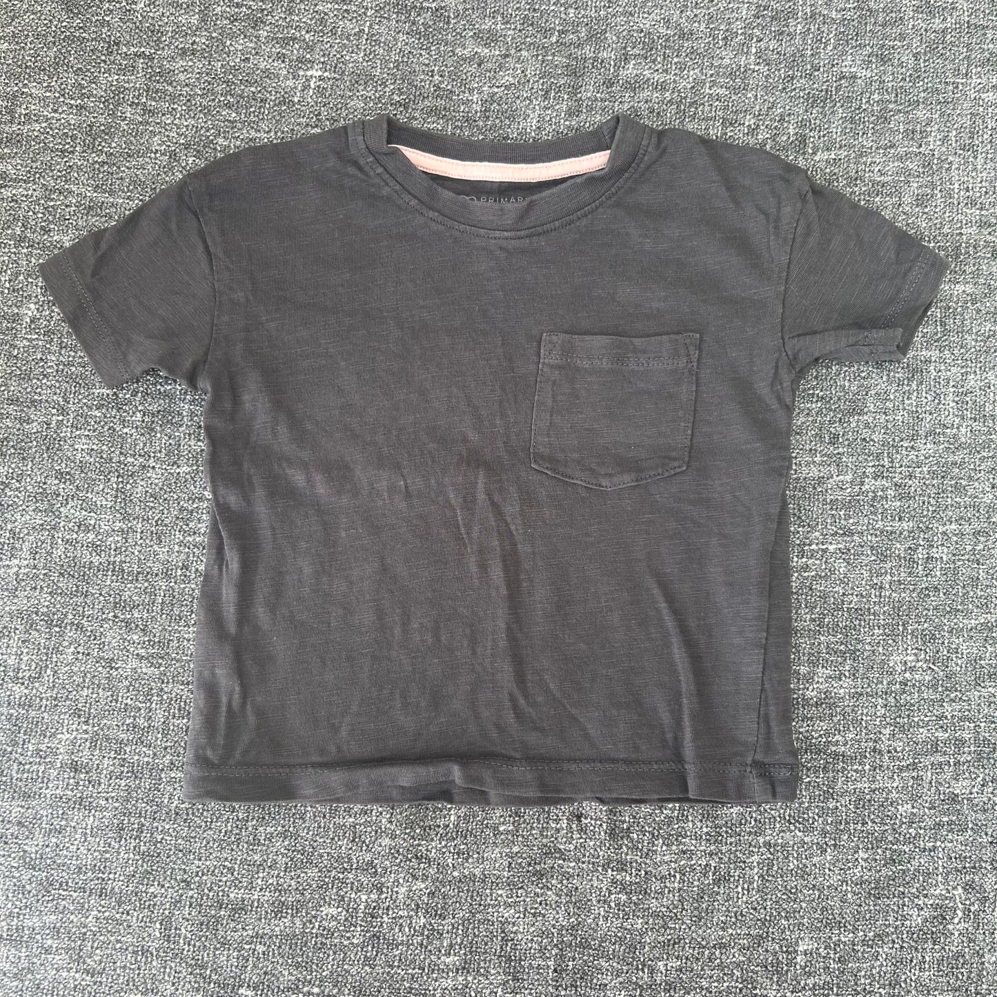 Boys 12-18 Month Plain Grey T-shirt With Pocket Detail