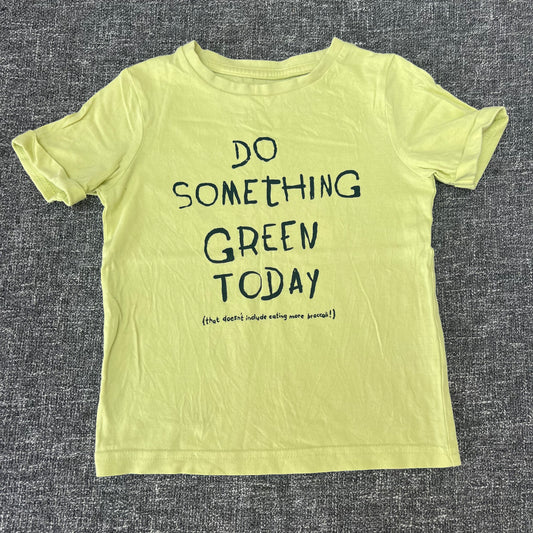 Boys 12-18 Month Lime Green "Do Something Green Today (That doesn't include eating more broccoli!) T-shirt