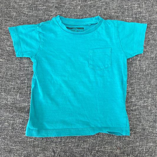 Boys 12-18 Month Plain Turquoise T-shirt