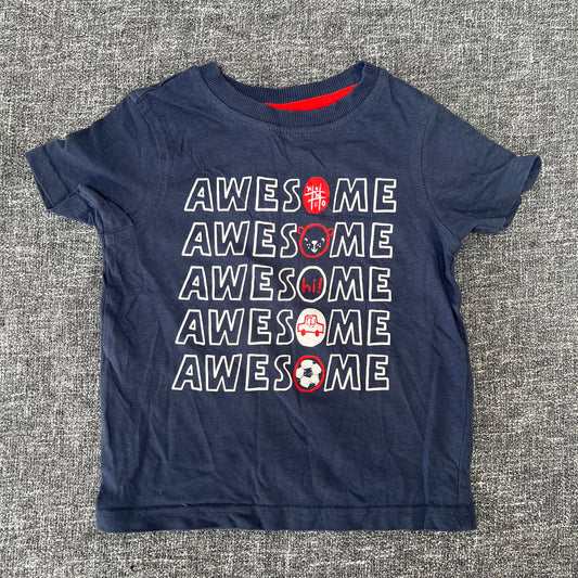 Boys 18-24 Month Blue "Awesome" T-shirt