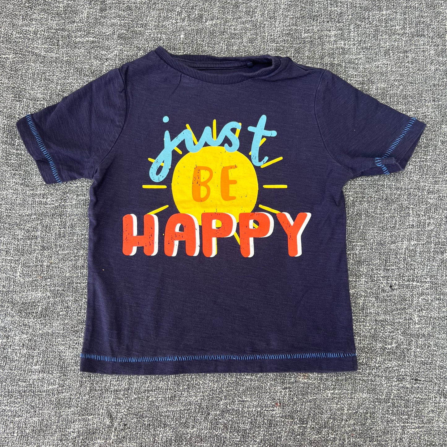 BOys 12-18 Month Blue "Just Be Happy" T-shirt