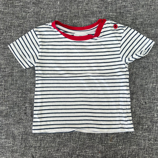 Boys 12-18 Month Blue & White Striped T-shirt