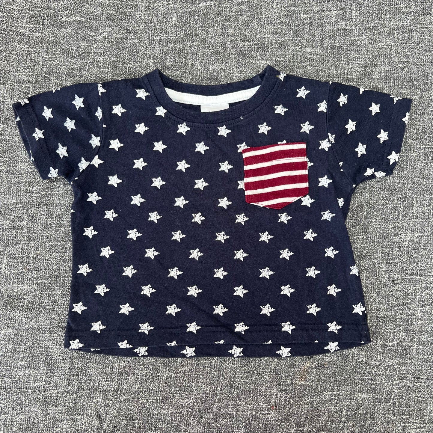 Boys 12-18 Month Blue T-shirt With White Star Print