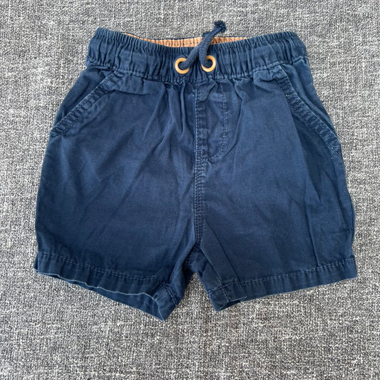 Boys 12-18 Month Plain Navy Blue Shorts