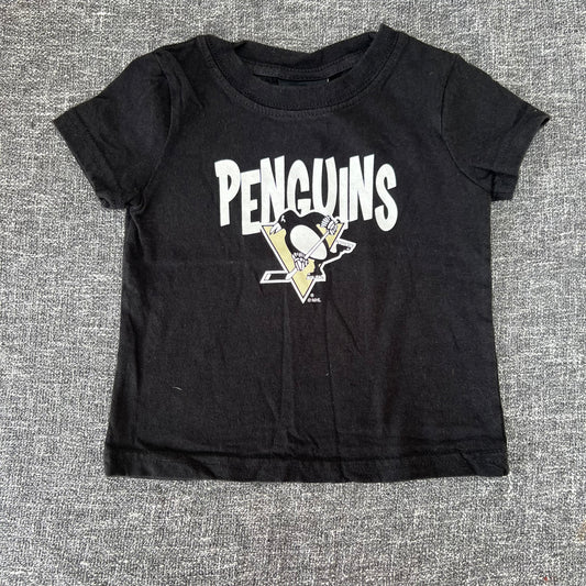 Boys 12-18 Month Black  "Penguins Crosby 87" Ice Hockey T-shirt