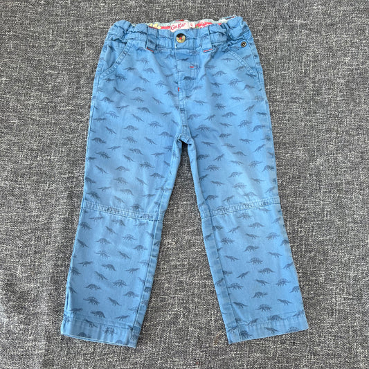 Boys 12-18 Month Blue Dinosaur Print Trousers (PIP)