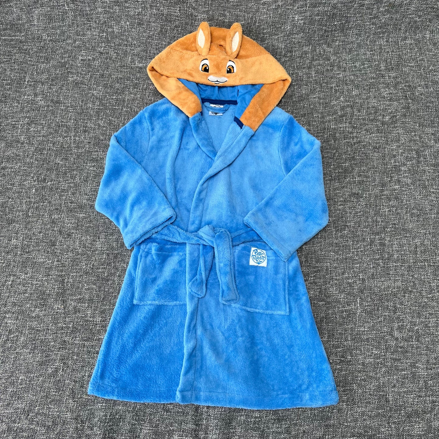 Boys 3-4 Year Blue “Peter Rabbit” Hooded Dressing Gown