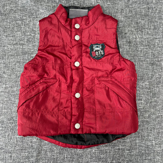 Boys 12-18 Month Red / Brown Padded Gilet