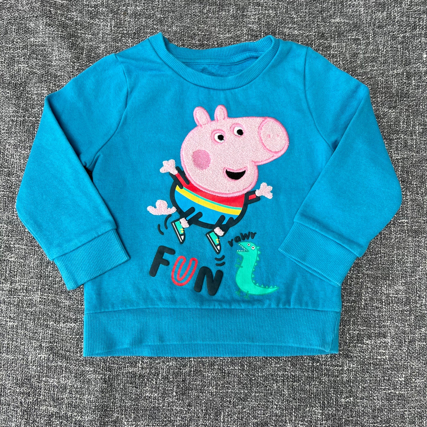 Boys 12-18 Month Blue George Pig "Fun" Jumper