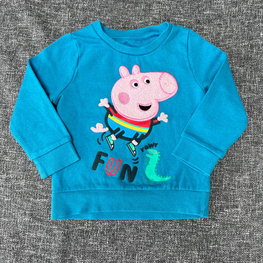 Boys 12-18 Month Blue George Pig "Fun" Jumper