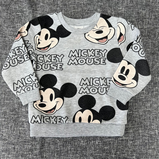 Boys 12-18 Month Grey Disney Mickey Mouse Sweatshirt