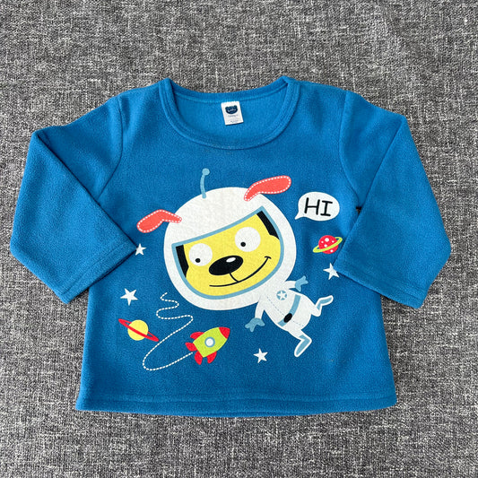 Boys 12-18 Month Fleece Jumper With Printed Astronaut