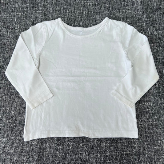 Boys 12-18 Month Plain White Long Sleeved Top