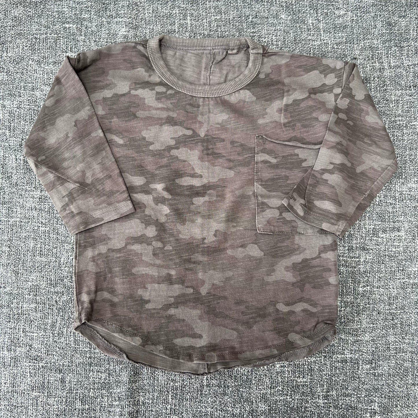 Boys 12-18 Month Brown Camo Print Long Sleeved Top