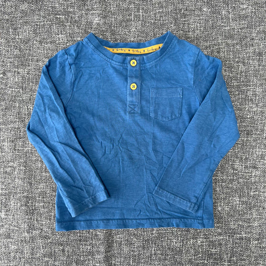 Boys 12-18 Month Blue Long Sleeved Top With Pocket Detail