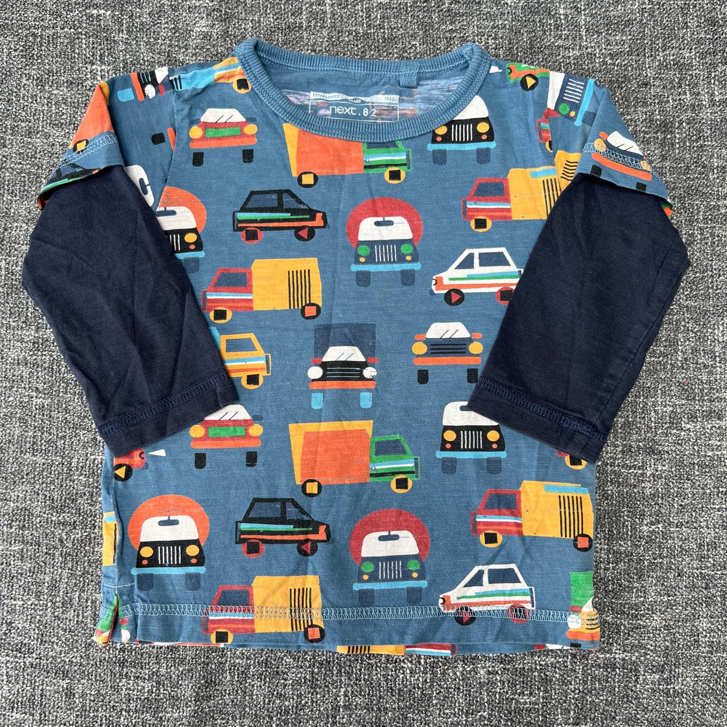 Boys 12-18 Month Blue Long Sleeved Top With Truck Print