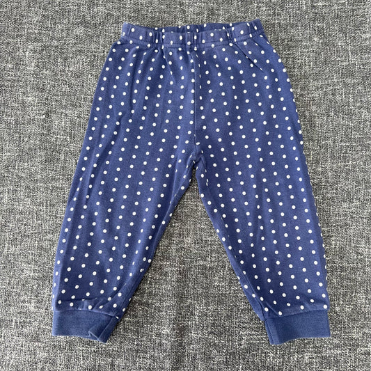 Boys 12-18 Month Blue Pjs Bottoms With White Spots