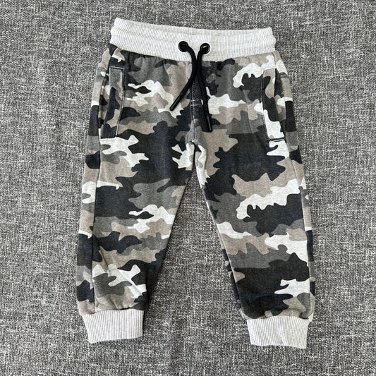 Boys 12-18 Month Grey Camo Print Joggers