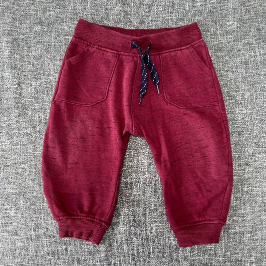 Boys 12-18 Month Burgundy Joggers