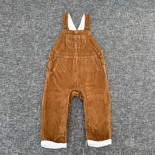 Boys 12-18 Month Brown Cord Dungarees