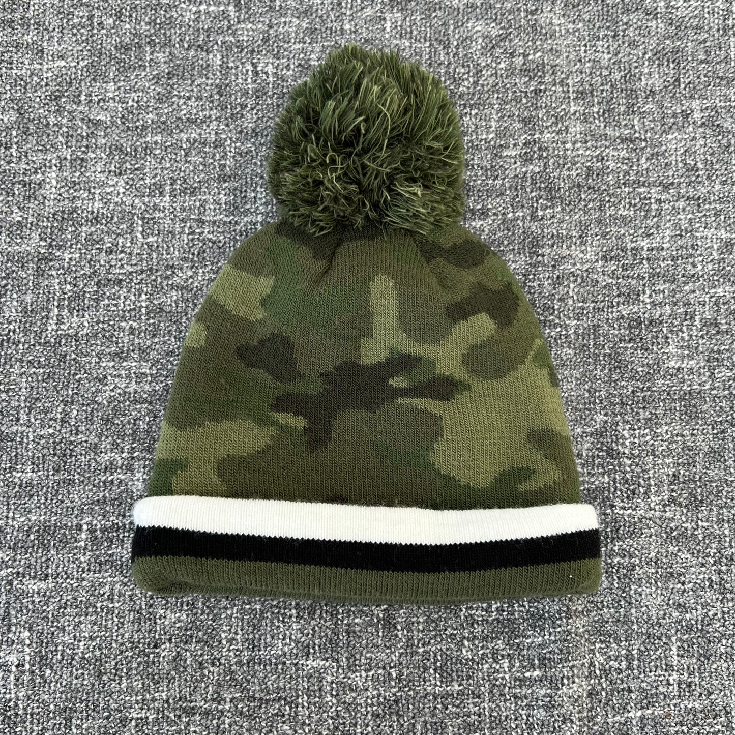 Boys 12-18 Month Green Camo Knit Winter Bobble Hat