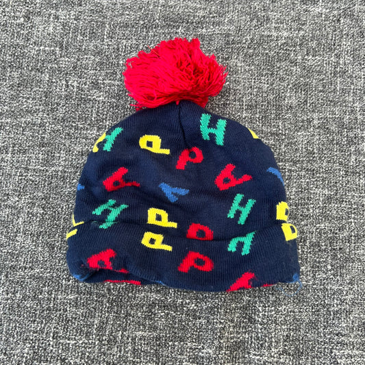 Boys 6-9 Month Blue Alphabet Bobble Hat