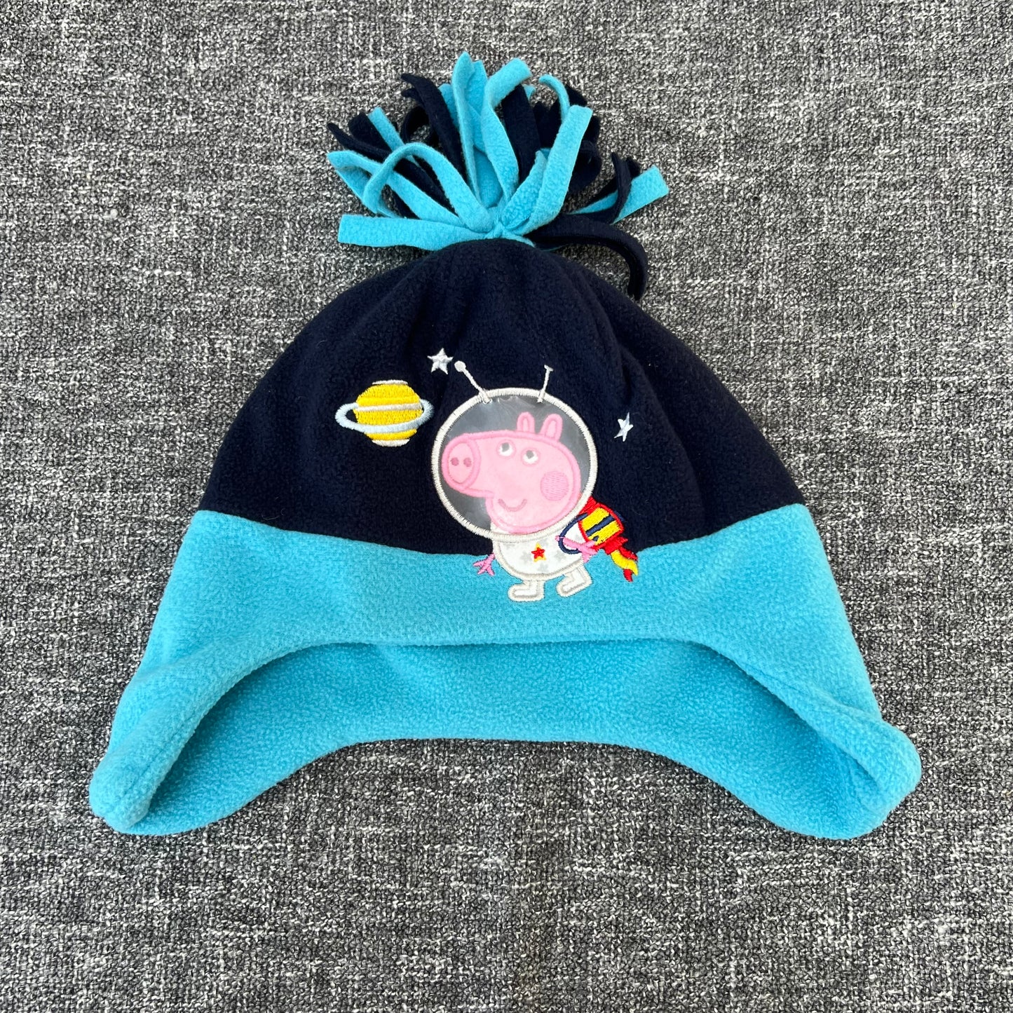 Boys 12-18 Month Blue Fleece George Pig Winter Hat