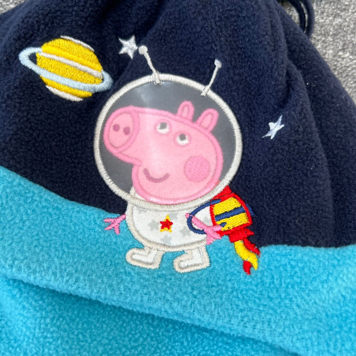 Boys 12-18 Month Blue Fleece George Pig Winter Hat