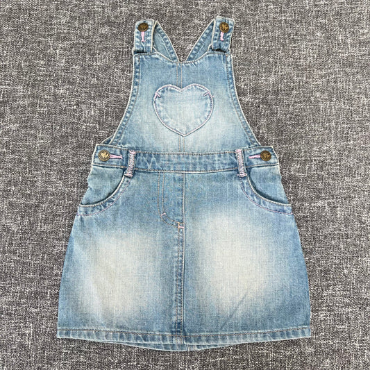 Girls 9-12 Month Light Blue Denim Pinafore Dress