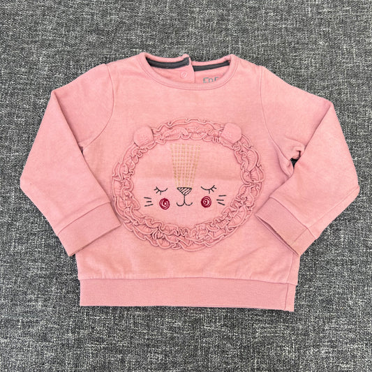 Girls 9-12 Month Pink Lion Sweatshirt Jumper