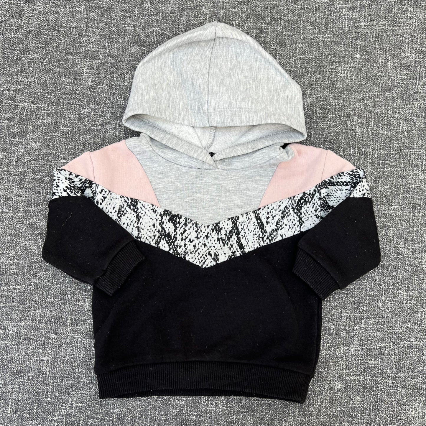 Girls 9-12 Month Grey, pink & Black Hoodie