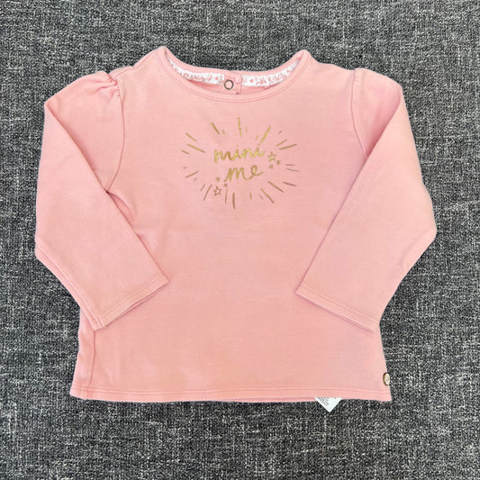 Girls 9-12 Month Pink "Mini Me" Long Sleeved Top