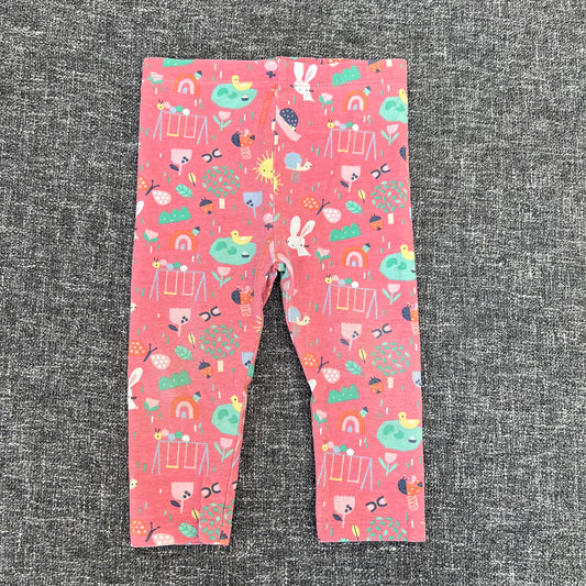 Girls 9-12 Month Pink Patterned Leggings