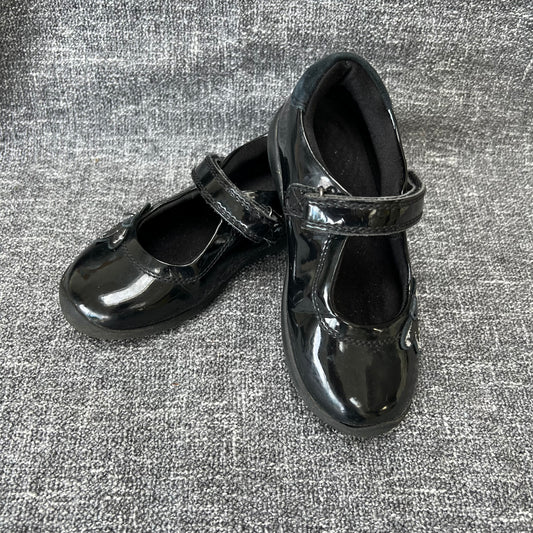 Girls Size 9S (Standard) Black Patent Leather School Shoes