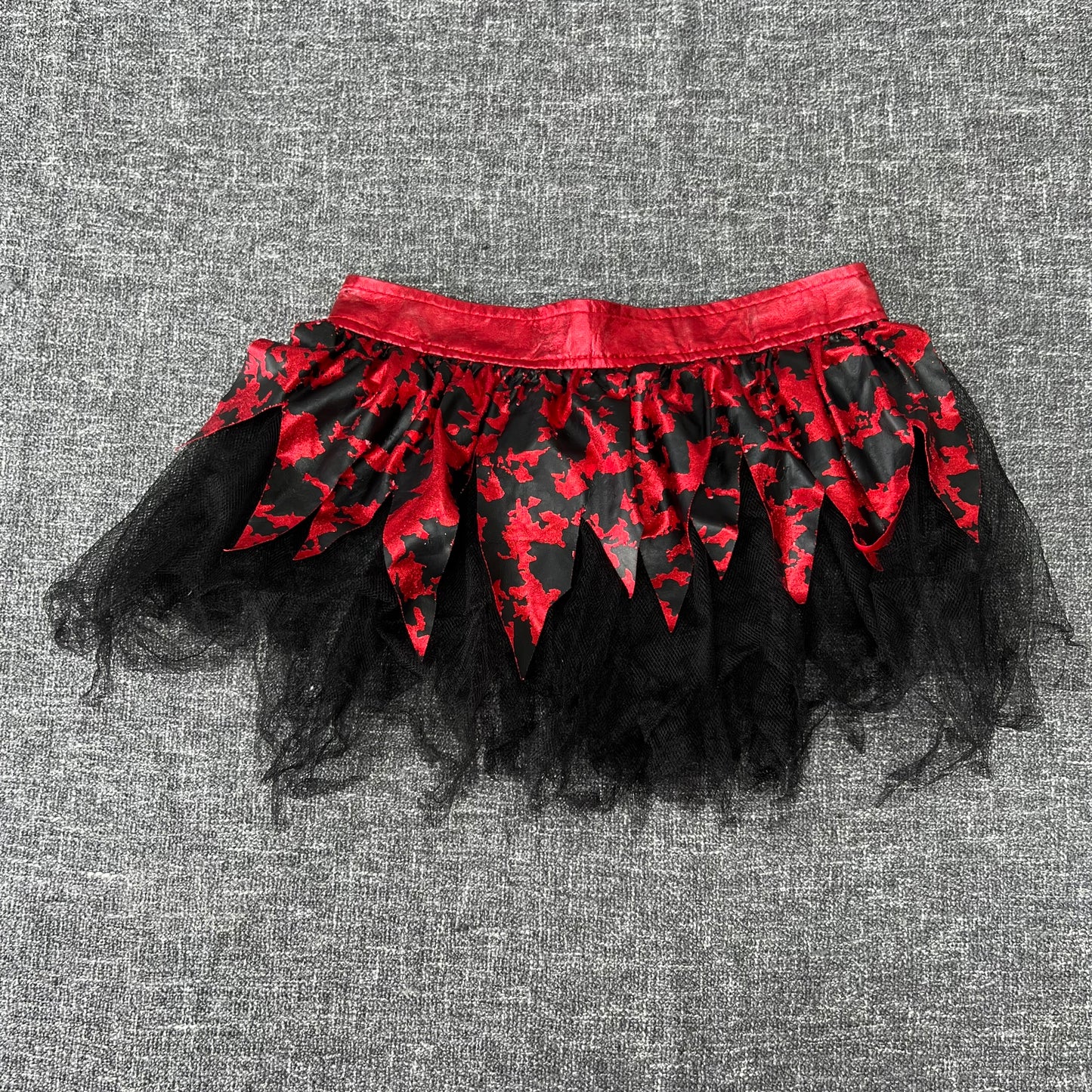 Girls 4-5 Year Red & Black Devil Skirt