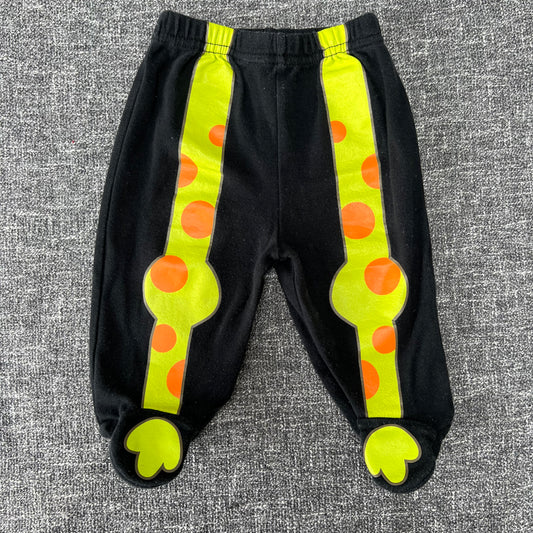 Boys 0-3 Month Black Monster Leggings