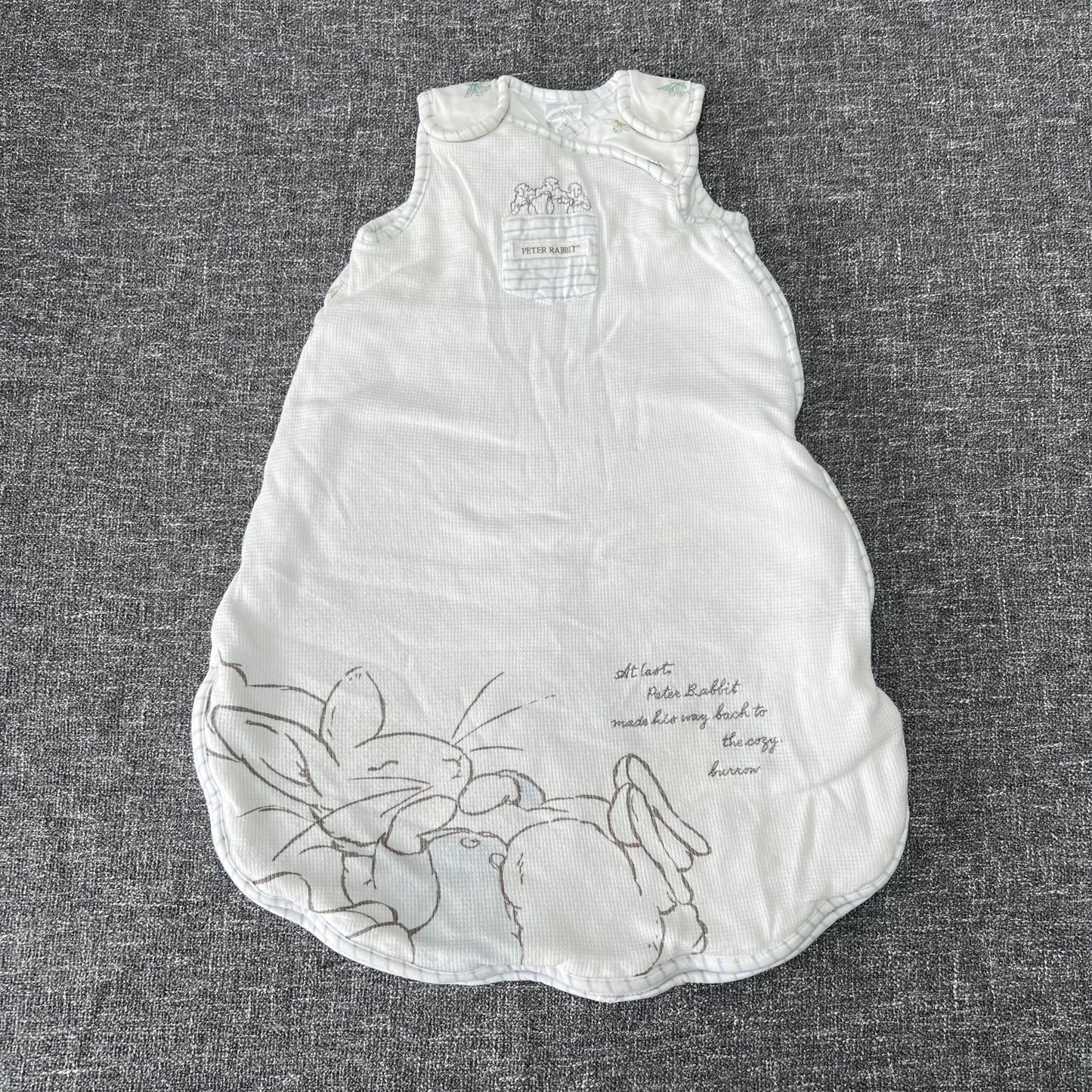 Boys 0-6 Month White "Peter Rabbit" Winter Sleeping Bag