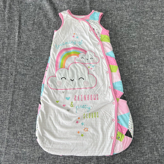 Girls 6-12 Month Multicoloured  "Dreaming Of Rainbows & Pretty Colours" Winter Sleeping Bag