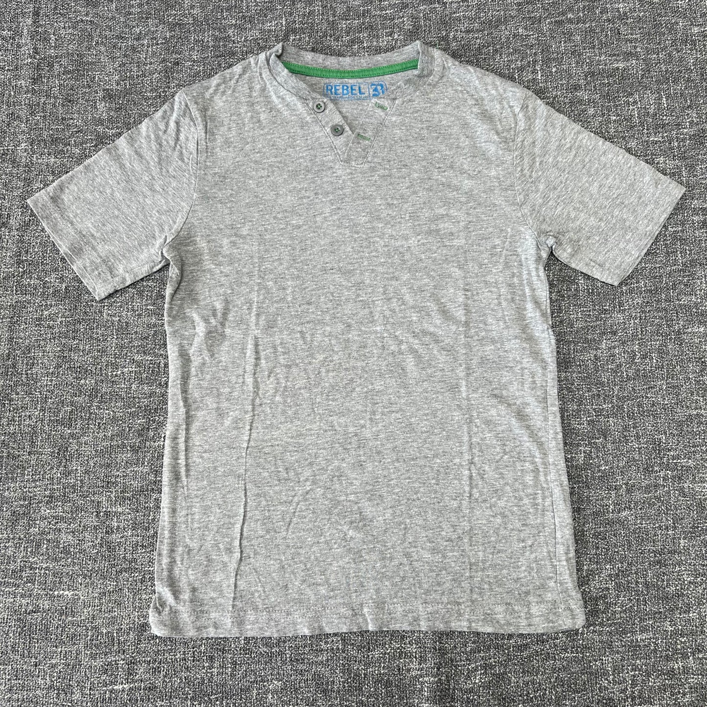 Boys 8-9 Year Plain Grey T-shirt