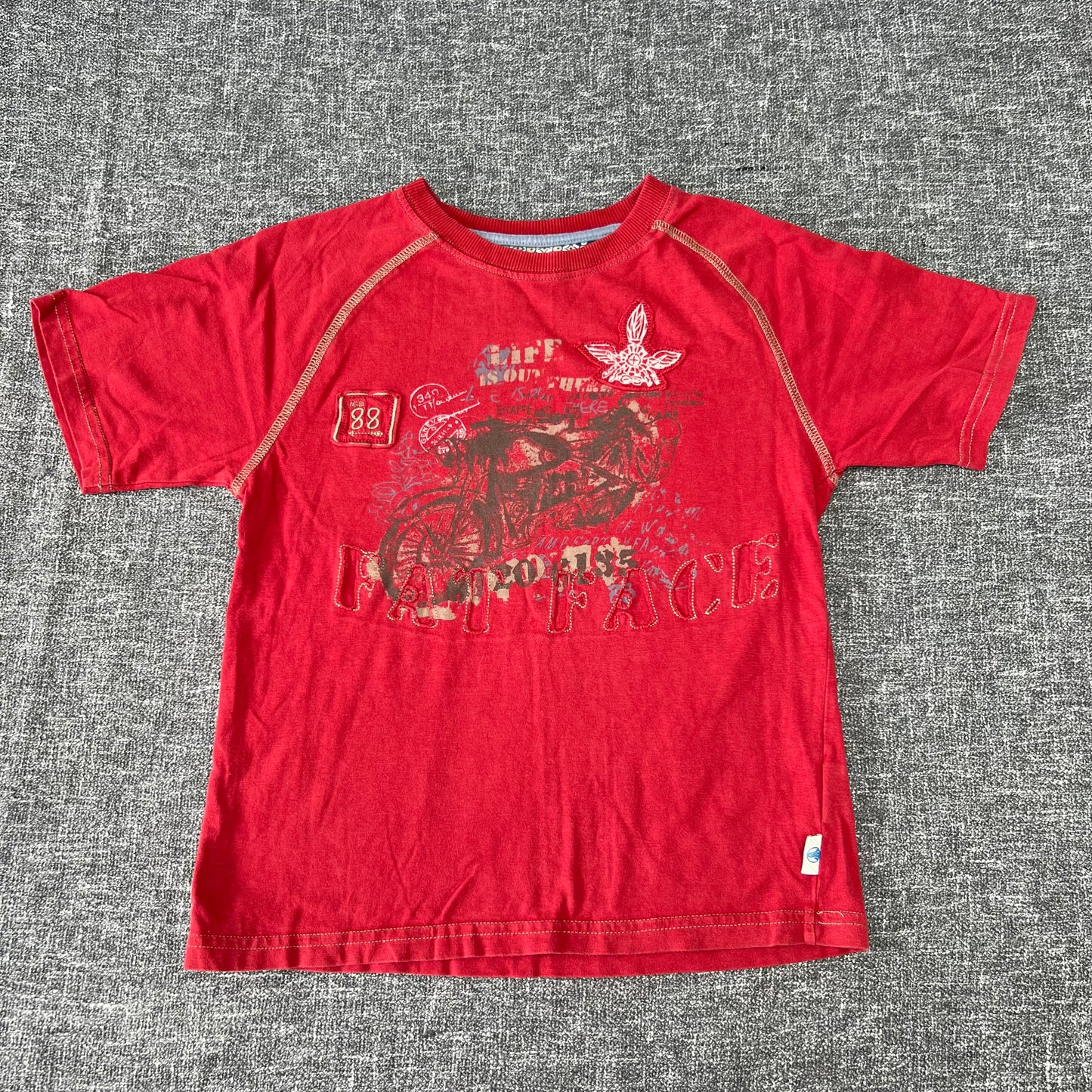 Boys 8-9 Year Red "Fat Face" T-shirt